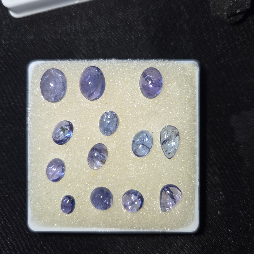 Set of Purple and Blue Gemstones